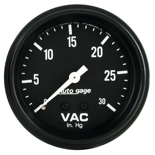 Kuva: Autometer AutoGage 2 - 58in. 0 - 30 IN HG Mechanical Full Sweep Vacuum Gauge