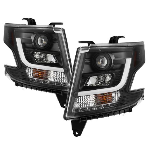 Kuva: Spyder Chevy Tahoe Suburban 2015 - 2016 Projector Headlights - DRL LED - Black PRO - YD - CTA15 - DRL - BK