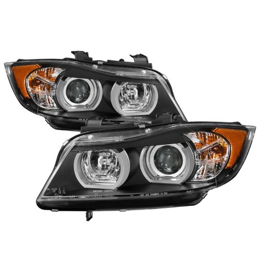 Kuva: Spyder BMW E90 3 - Series 06 - 08 4DR Headlights - Halogen Model Only - Black PRO - YD - BMWE9005V2 - AM - BK