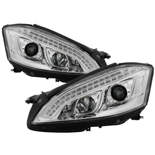 Kuva: Spyder Mercedes W221 S Class 07 - 09 Headlights - HID Model Only - Chrome PRO - YD - MBW22107 - HID - DRL - C