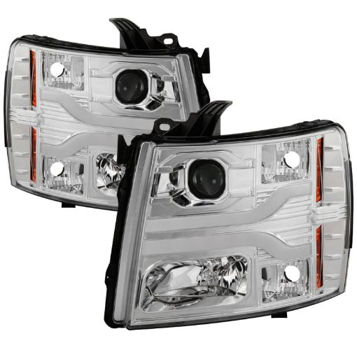 Kuva: Spyder Chevy Silverado 1500 07 - 13 Version 3 Projector Headlights - Chrome PRO - YD - CS07V3 - LBDRL - C