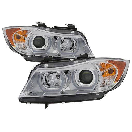 Kuva: Spyder BMW E90 3 - Series 06 - 08 4DR V2 Headlights - HID Only - Chrome PRO - YD - BMWE9005V2 - AFSHID - C