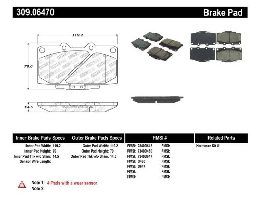 Kuva: StopTech 89 - 96 Nissan 300ZX Sport Performance Front Brake Pads