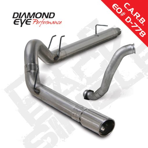 Kuva: Diamond Eye KIT 5in DPF - BACK w DP SGL SS 08 - 10 Ford 6.4L Powerstroke F250F350