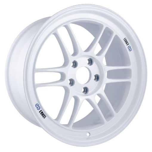 Kuva: Enkei RPF1 18x9.5 5x114.3 38mm Offset 73mm Center Bore Vanquish White Wheel (Special Order MOQ 40)