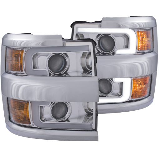 Kuva: ANZO Projector Headlights 15 - 17 Chevrolet Silverado 2500HD 3500HD Chrome w Chrome Rim