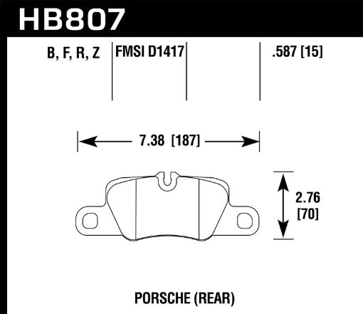 Kuva: Hawk 2014 Porsche 911 HPS 5.0 Rear Brake Pads