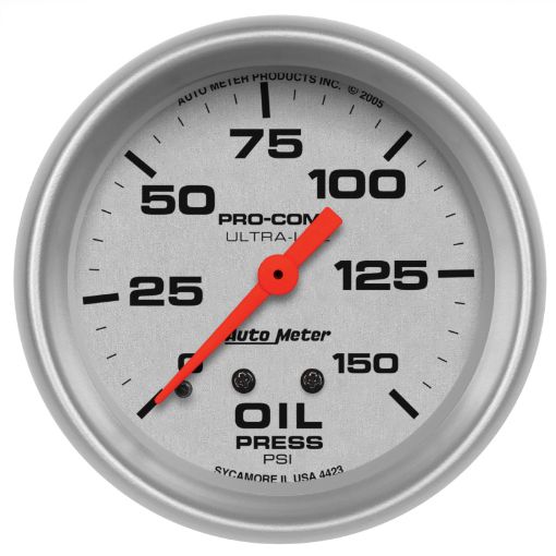 Kuva: Autometer Ultra - Lite 2 58in Mechanical 150 PSI Oil Pressure Gauge