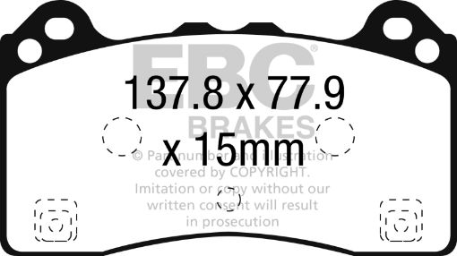 Kuva: EBC 15 - 16 Ford Focus RS Yellowstuff Front Brake Pads