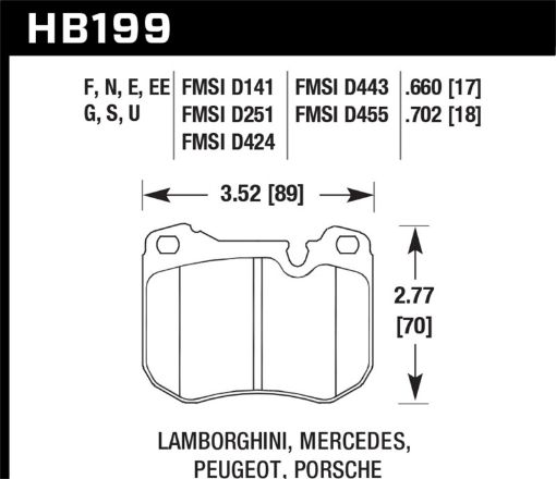 Kuva: Hawk 80 - 92 Porsche 924 Turbo DTC - 60 Race Brake Pads