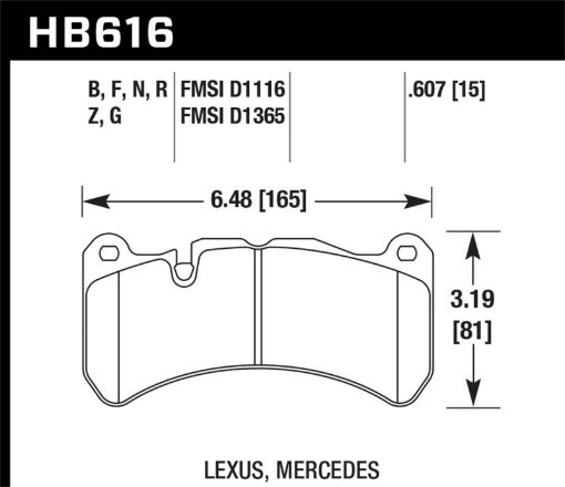 Kuva: Hawk 08 - 09 Lexus IS - F HPS Street Front Brake Pads