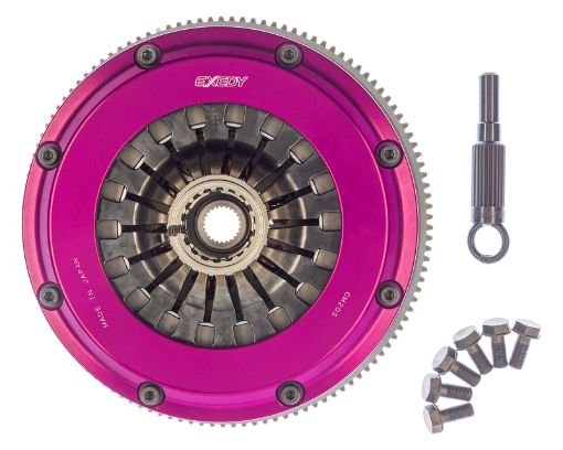 Kuva: Exedy 1999 - 2002 Nissan Skyline GTR L6 Hyper Twin Carbon - D Clutch Sprung Center Disc Pull Type