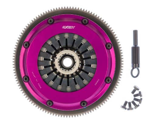 Kuva: Exedy 1993 - 1995 Mazda RX - 7 R2 Hyper Twin Carbon - D Clutch Sprung Center Disc Pull Type Cover