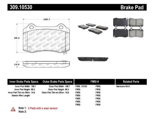 Kuva: StopTech Performance 10 Camaro Rear Brake Pads