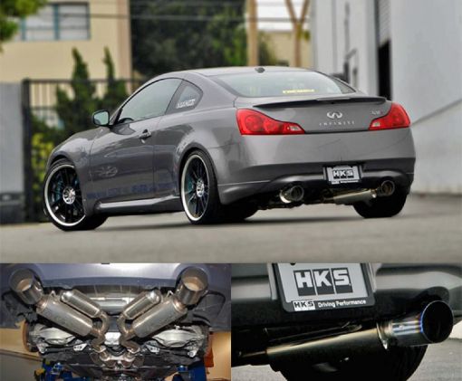 Kuva: HKS 08 Infiniti G37 Coupe Dual Hi - Power Titanium Tip Catback Exhaust