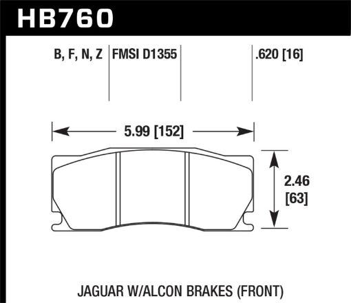 Kuva: Hawk 08 - 12 Jaguar XKR HPS Front Brake Pads