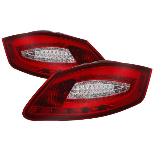 Kuva: xTune Porsche 987 Cayman 06 - 08 Boxster 05 - 08 LED Tail Lights - Red Clear ALT - ON - P98705 - LED - RC