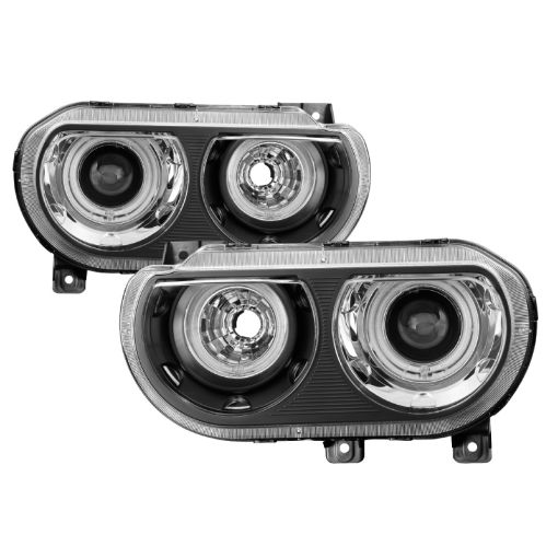 Kuva: xTune Dodge Challenger 08 - 14 Halogen Only Halo Projector Headlights Black PRO - JH - DCHAL08 - HA - BK