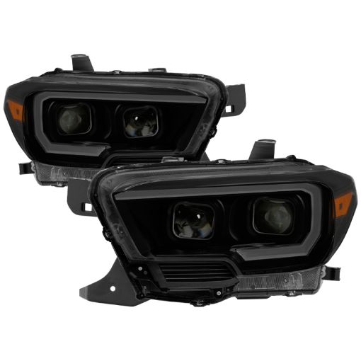 Kuva: xTune Toyota Tacoma 16 - 18 DRL Light Bar Projector Headlights - Black Smoked PRO - JH - TTA16 - LBDRL - BSM