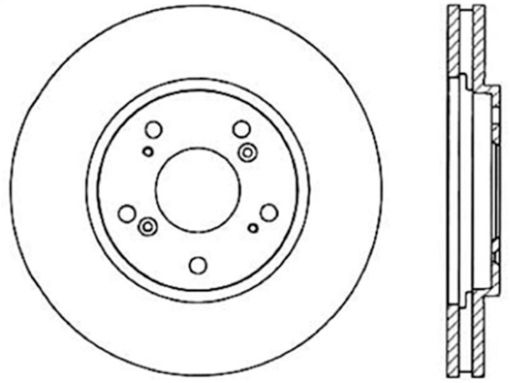 Kuva: StopTech 91 - 96 Acura NSX Cryo Slotted Rear Righ Sport Brake Rotor