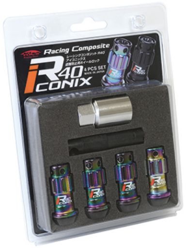 Kuva: Project Kics 12X1.50 R40 Iconix Neochrome Lug Nut Lock Set - 4