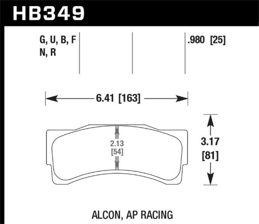 Kuva: Hawk AP RacingAlcon Universal DTC - 70 Rear Race Brake Pads