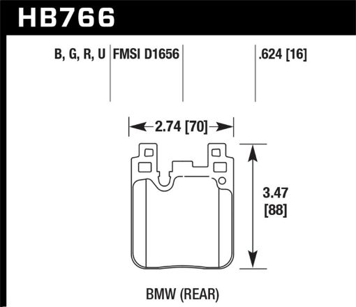 Kuva: Hawk BMW M4 DTC - 70 Race Rear Brake Pads