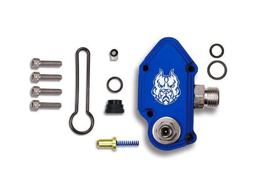 Kuva: Sinister Diesel 03 - 07 Ford Powerstroke 6.0L Blue Spring Kit with Adjustable Billet Spring Housing