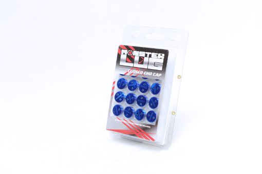 Kuva: Wheel Mate Monster Lug Caps M14x1.50 Set of 20 - Blue - Plastic