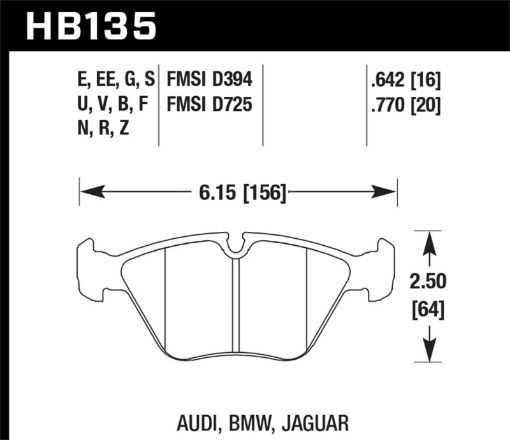 Kuva: Hawk 1997 BMW E36 M3 Blue 9012 Race Front Brake Pads