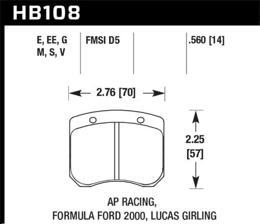 Kuva: Hawk AP Racing FF 2000 HT - 10 Race Brake Pads