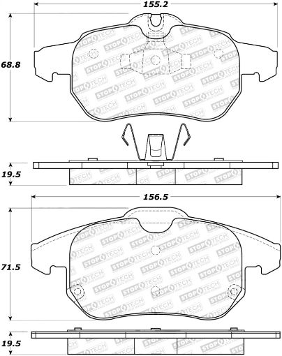 Kuva: StopTech Performance 03 - 05 Saab 9 - 3 Front Brake Pads