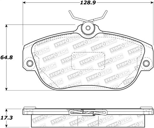 Kuva: StopTech Street Touring 92 - 97 Volvo 960 Front Brake Pads - Semi - Metallic