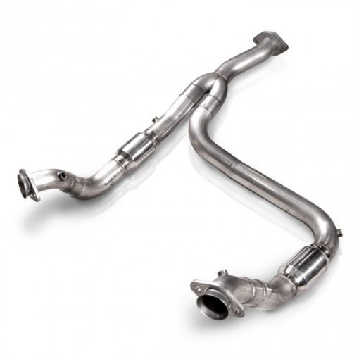 Kuva: Stainless Works 2011 - 14 F - 150 3.5L 3in Downpipe High - Flow Cats Y - Pipe Factory Connection