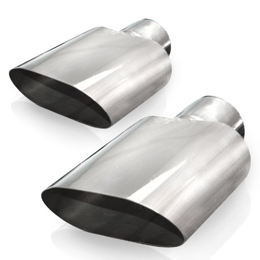 Kuva: Stainless Works Big Oval Exhaust Tips 2.5in Inlet (priced per pair)