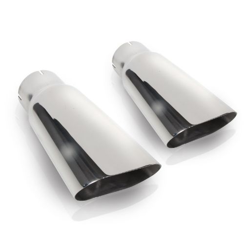 Kuva: Stainless Works Flat Oval Exhaust Tips 2in Inlet (priced per pair)