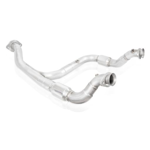 Kuva: Stainless Works 2015 - 16 F150 2.7L Downpipe 3in High - Flow Cats Y - Pipe Factory Connection