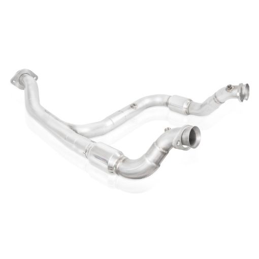 Kuva: Stainless Works 15 - 18 F - 150 3.5L Downpipe 3in High - Flow Cats Y - Pipe Factory Connection