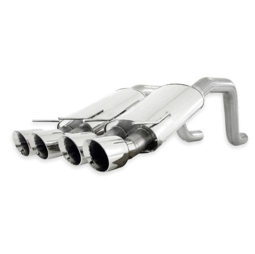 Kuva: Stainless Works 2006 - 13 Corvette C6ZO6ZR1 3in Axleback Chambered Mufflers Quad 4in Rolled Edge Tips