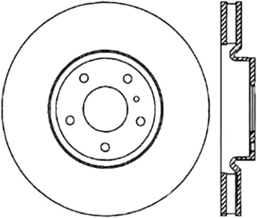 Kuva: StopTech 03 - 04 Infiniti G3503 - 08 NIssan 350z Cryo Slotted Drilled Front Left Rotor (wBrembo)