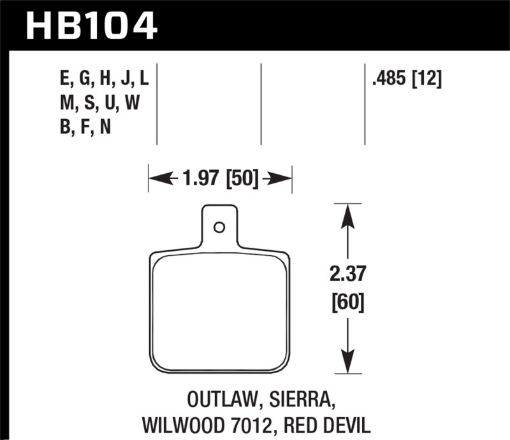 Kuva: Hawk Wilwood DL Single Black Brake Pads