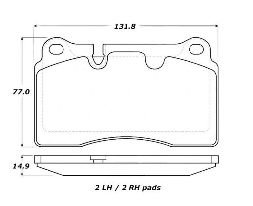 Kuva: StopTech Performance 14 - 17 Volkswagen Touareg Front Brake Pads