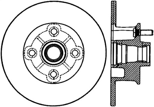 Kuva: StopTech Sport CRYO) 77 - 82 Chevrolet Corvette Front Left Slotted Brake Rotor