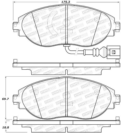 Kuva: StopTech Sport 12 - 17 Volkswagen CC Front Brake Pads