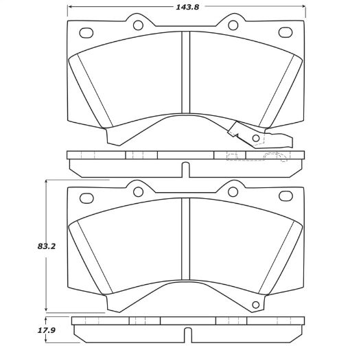 Kuva: StopTech 07 - 17 Toyota Tundra Street Performance Front Brake Pads