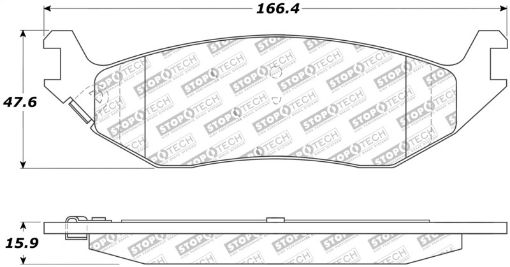 Kuva: StopTech 02 - 17 Dodge Ram 1500 Street Performance Rear Brake Pads