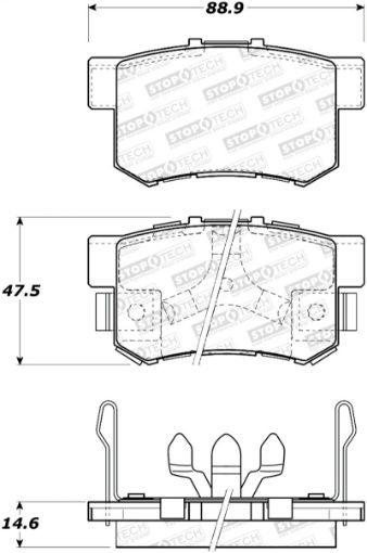 Kuva: StopTech 05 - 16 Honda CR - V Street Rear Brake Pads