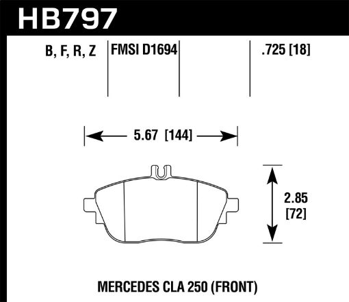 Kuva: Hawk 17 Infiniti QX30 HPS 5.0 Front Brake Pads