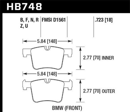 Kuva: Hawk DTC - 80 13 - 16 BMW 328i Front Race Brake Pads