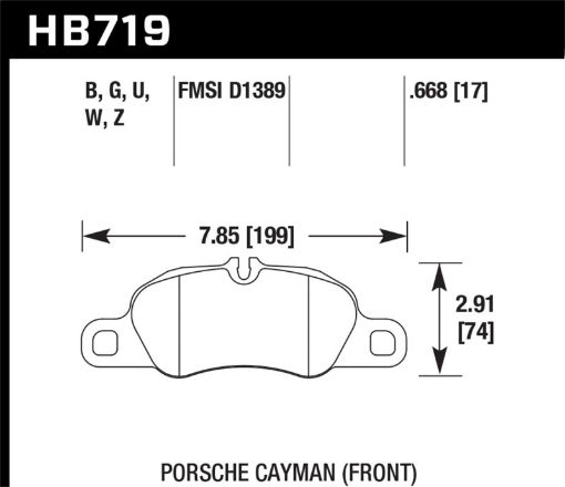 Kuva: Hawk DTC - 80 14 - 16 Porsche Cayman Front Race Brake Pads